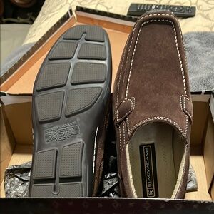 Stacy Adams Brown Loafers with Suede Finish and Slip-On Design